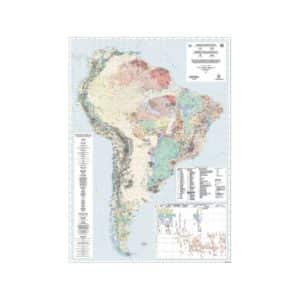 Metallogenic map of South America