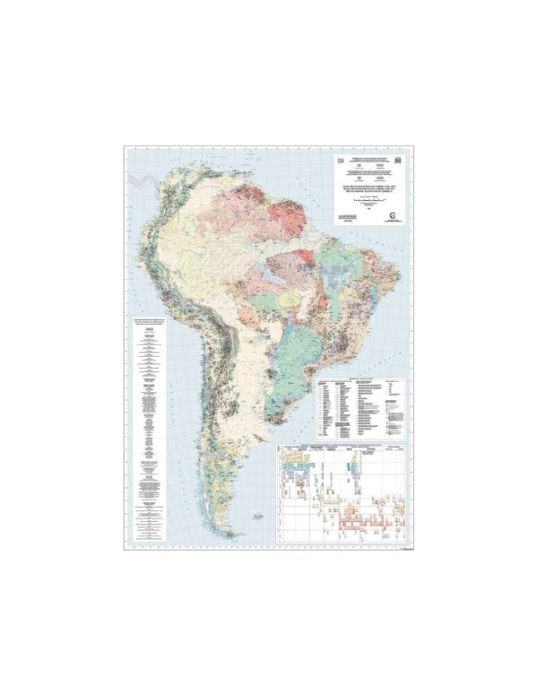 Carte métallogénique de l'Amérique du Sud