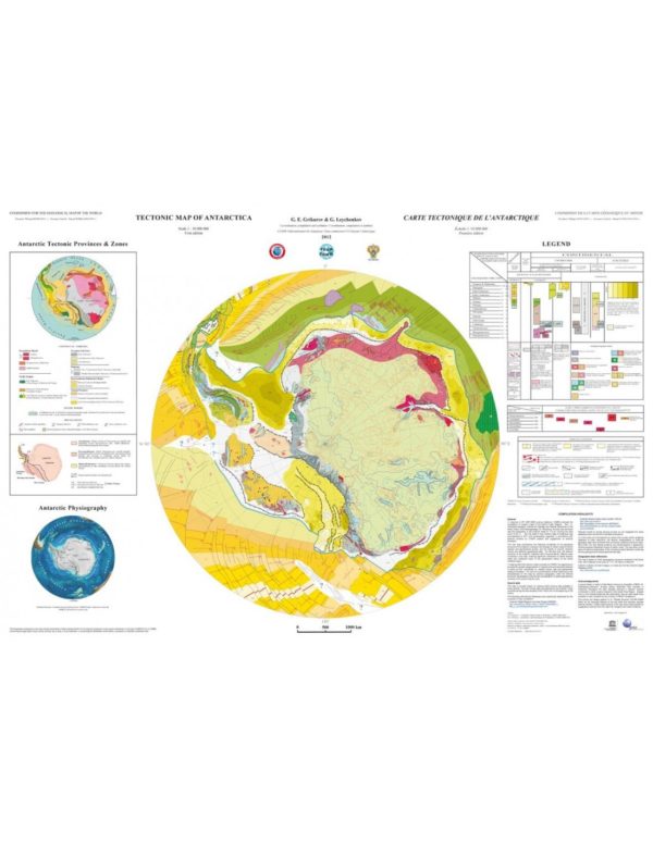 Mapa tectónico de la Antártida