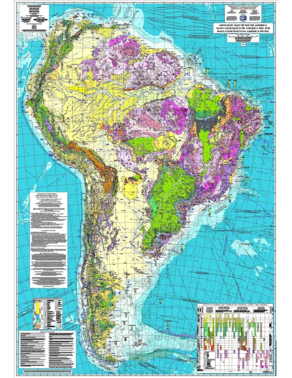 Geological map of South America-2005
