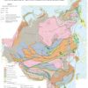 Mapa tectónico del norte, centro y este de Asia y regiones adyacentes
