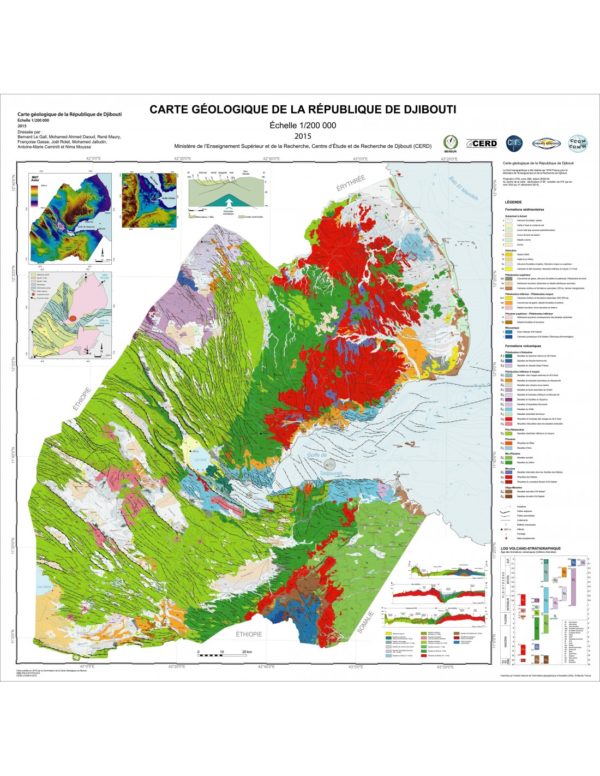 Mapa geológico de la República de Yibuti