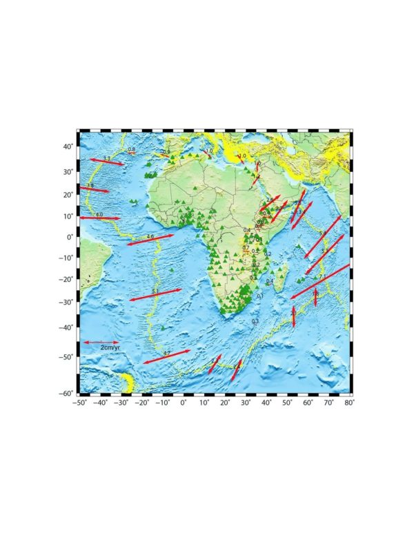 Mapa sismotectónico de África