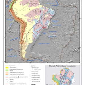 Tectonic map of South America