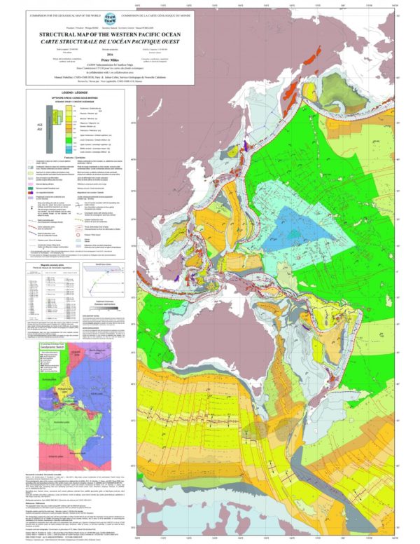 Mapa estructural del Océano Pacífico occidental