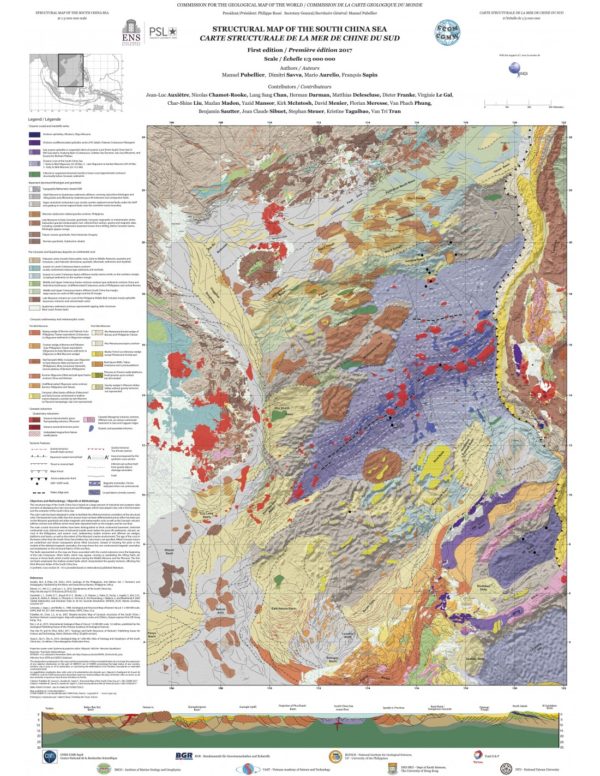 Mapa estructural del Mar de China Meridional