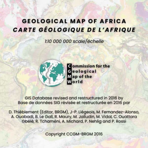 Mapa geológico de África 10M - SIG-info