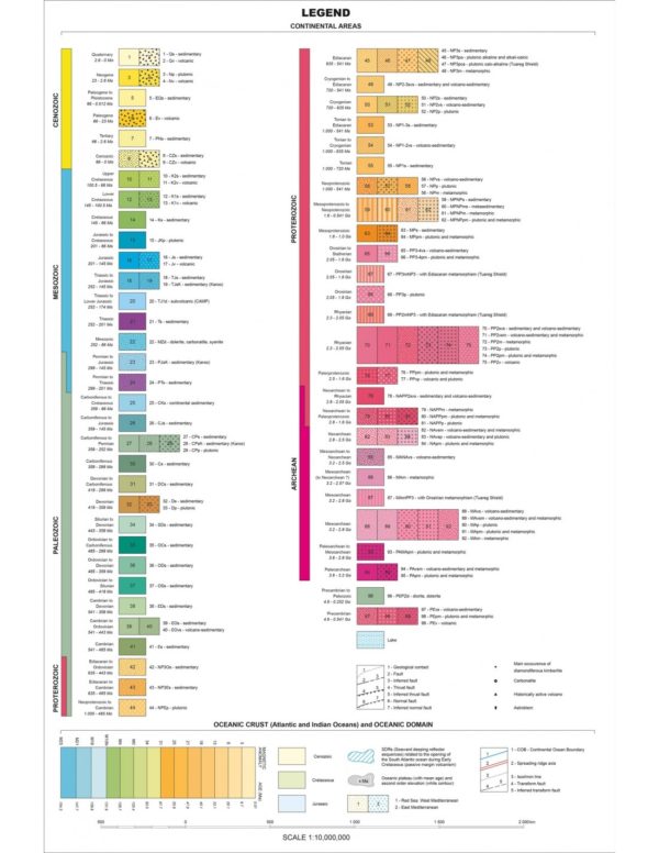 Mapa geológico de África - SIG