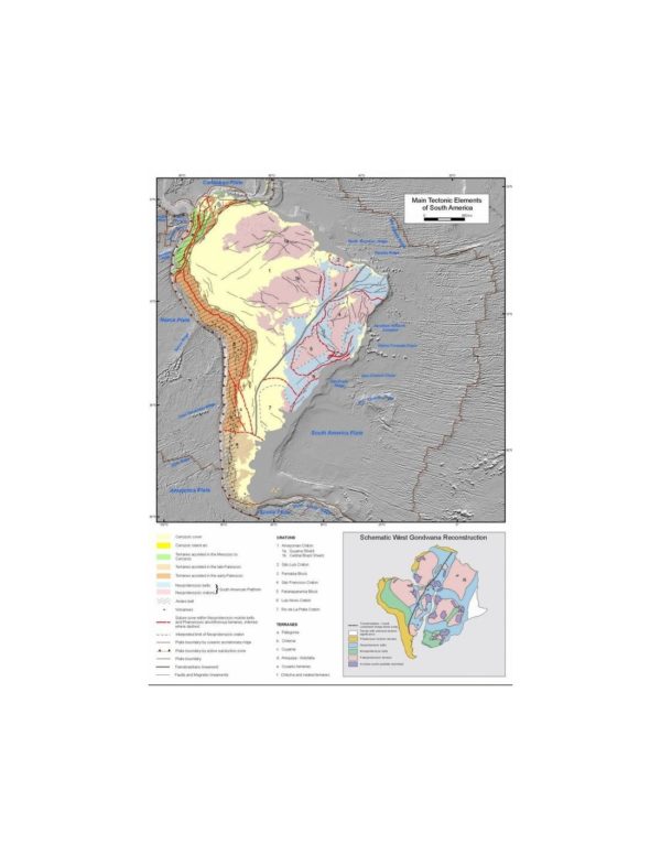Tectonic map of South America - PDF